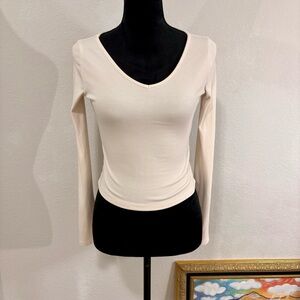 Edikted Cream Long Sleeve Women's Tee